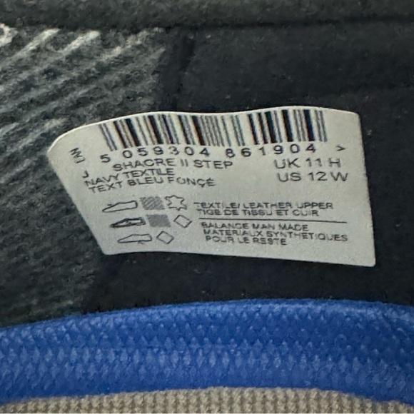 NIB Clarks Shacre II Step Moc Slip-On Suede Textile Loafers Blue Size 12 Wide - Picture 15 of 15